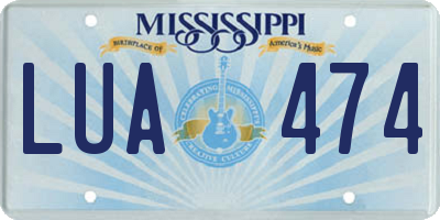 MS license plate LUA474