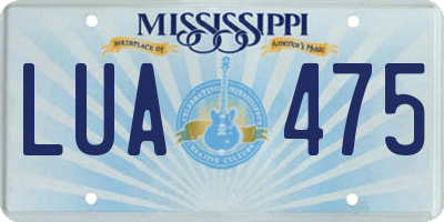 MS license plate LUA475