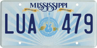 MS license plate LUA479