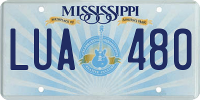 MS license plate LUA480
