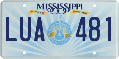 MS license plate LUA481