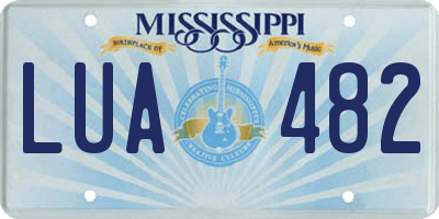 MS license plate LUA482