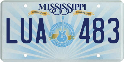 MS license plate LUA483