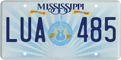 MS license plate LUA485