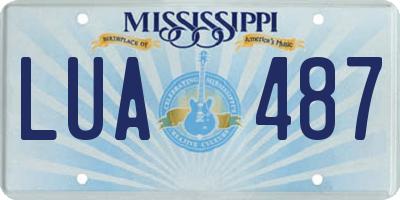 MS license plate LUA487