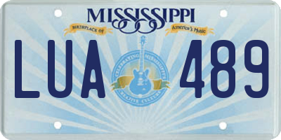MS license plate LUA489