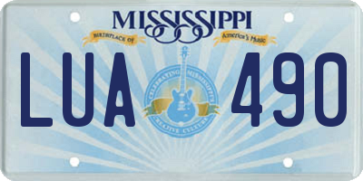 MS license plate LUA490