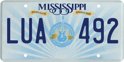 MS license plate LUA492