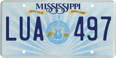 MS license plate LUA497