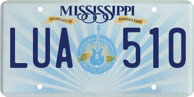 MS license plate LUA510