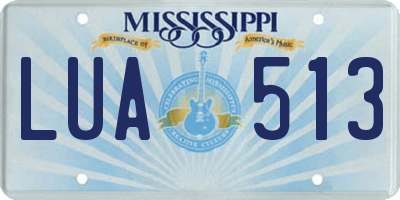 MS license plate LUA513