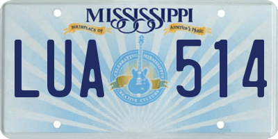 MS license plate LUA514