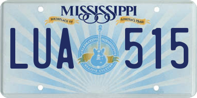 MS license plate LUA515