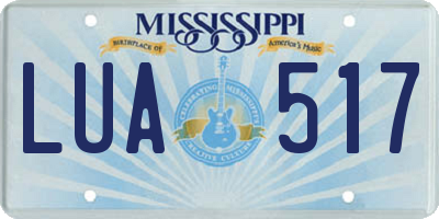 MS license plate LUA517