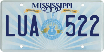 MS license plate LUA522