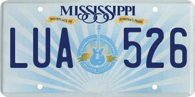 MS license plate LUA526