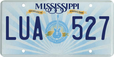 MS license plate LUA527