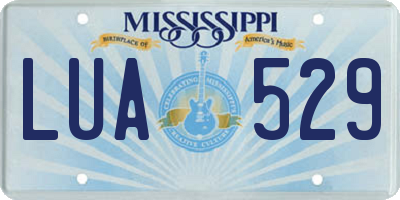 MS license plate LUA529