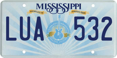 MS license plate LUA532