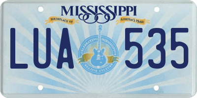 MS license plate LUA535