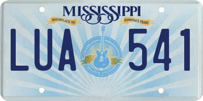 MS license plate LUA541