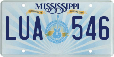 MS license plate LUA546