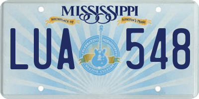 MS license plate LUA548