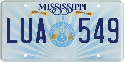 MS license plate LUA549