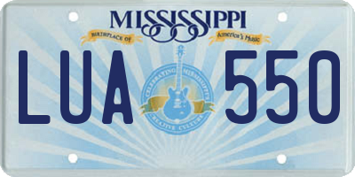 MS license plate LUA550