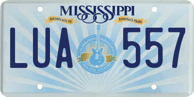 MS license plate LUA557
