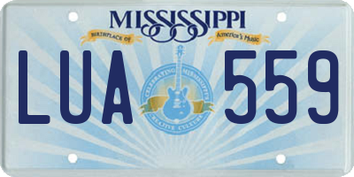 MS license plate LUA559