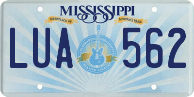 MS license plate LUA562