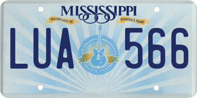 MS license plate LUA566