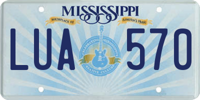 MS license plate LUA570