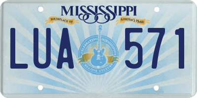 MS license plate LUA571