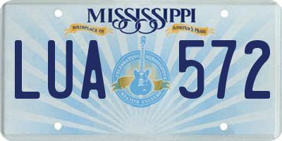 MS license plate LUA572