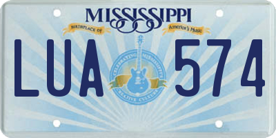 MS license plate LUA574