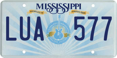 MS license plate LUA577