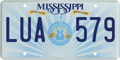 MS license plate LUA579
