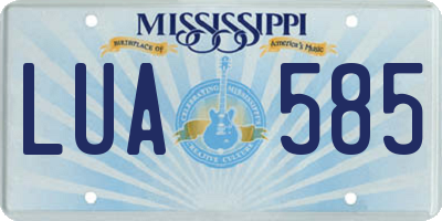 MS license plate LUA585