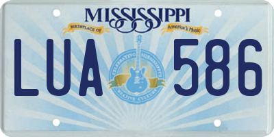 MS license plate LUA586