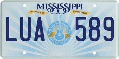 MS license plate LUA589