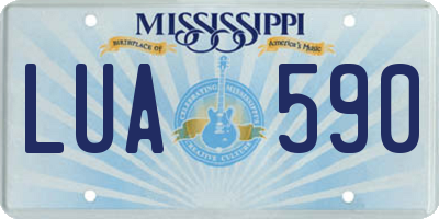 MS license plate LUA590