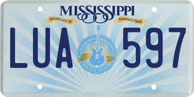 MS license plate LUA597