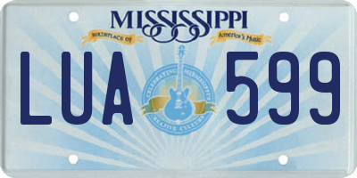 MS license plate LUA599