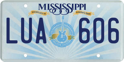 MS license plate LUA606