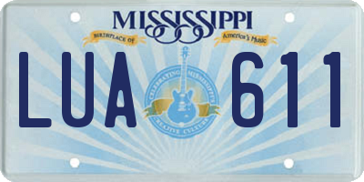 MS license plate LUA611
