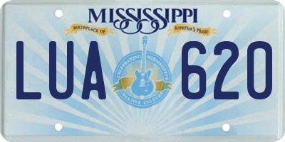 MS license plate LUA620