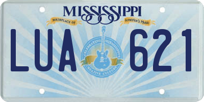 MS license plate LUA621