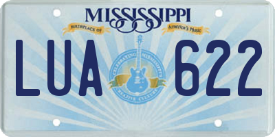 MS license plate LUA622